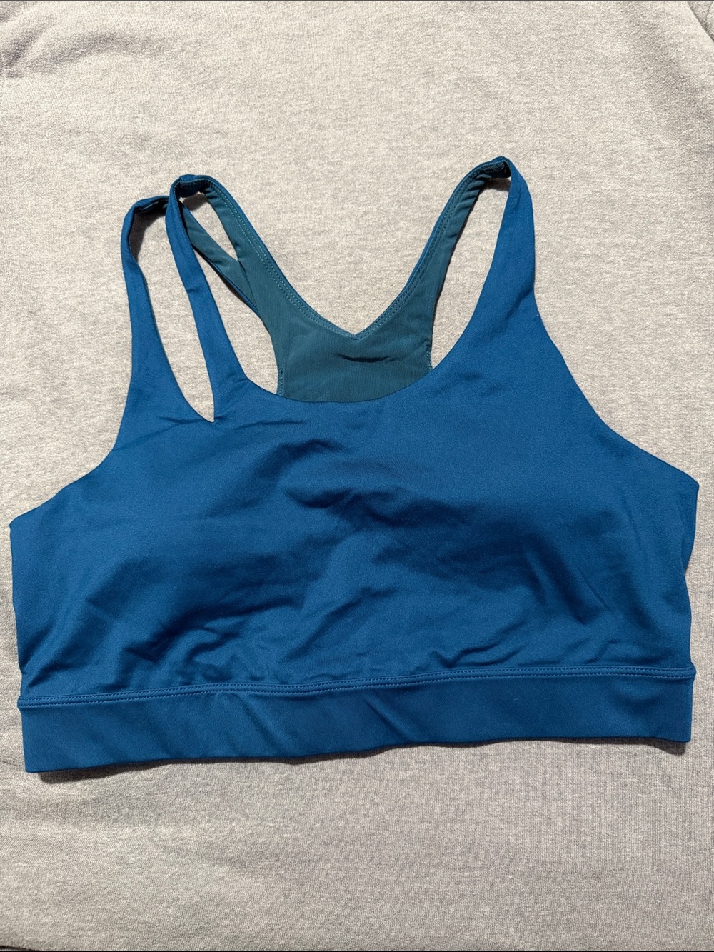 Teal Strappy Athletic Sports Bra